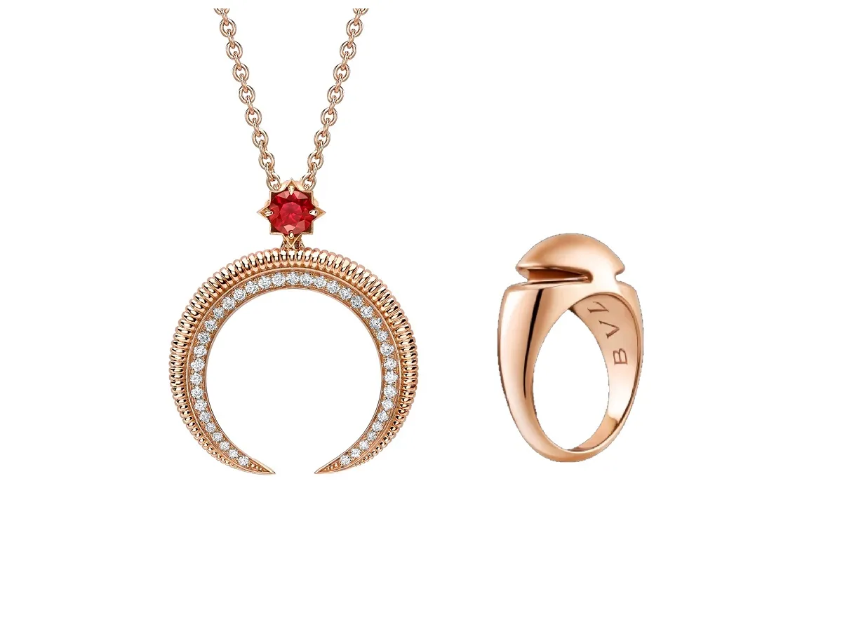 بين العصرية والفخامة.. مجوهرات ذهب وردي بتصاميم ساحرة لسهراتكِ