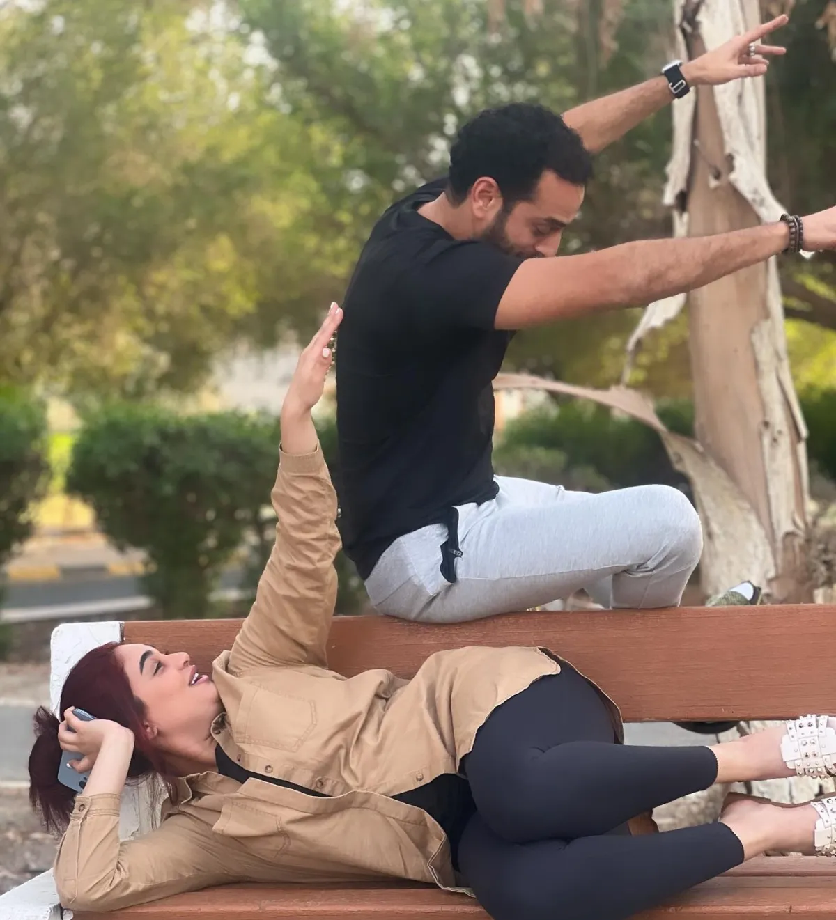 أحمد النجار وليالي دهراب الصورة من حسابه على الانستغرام