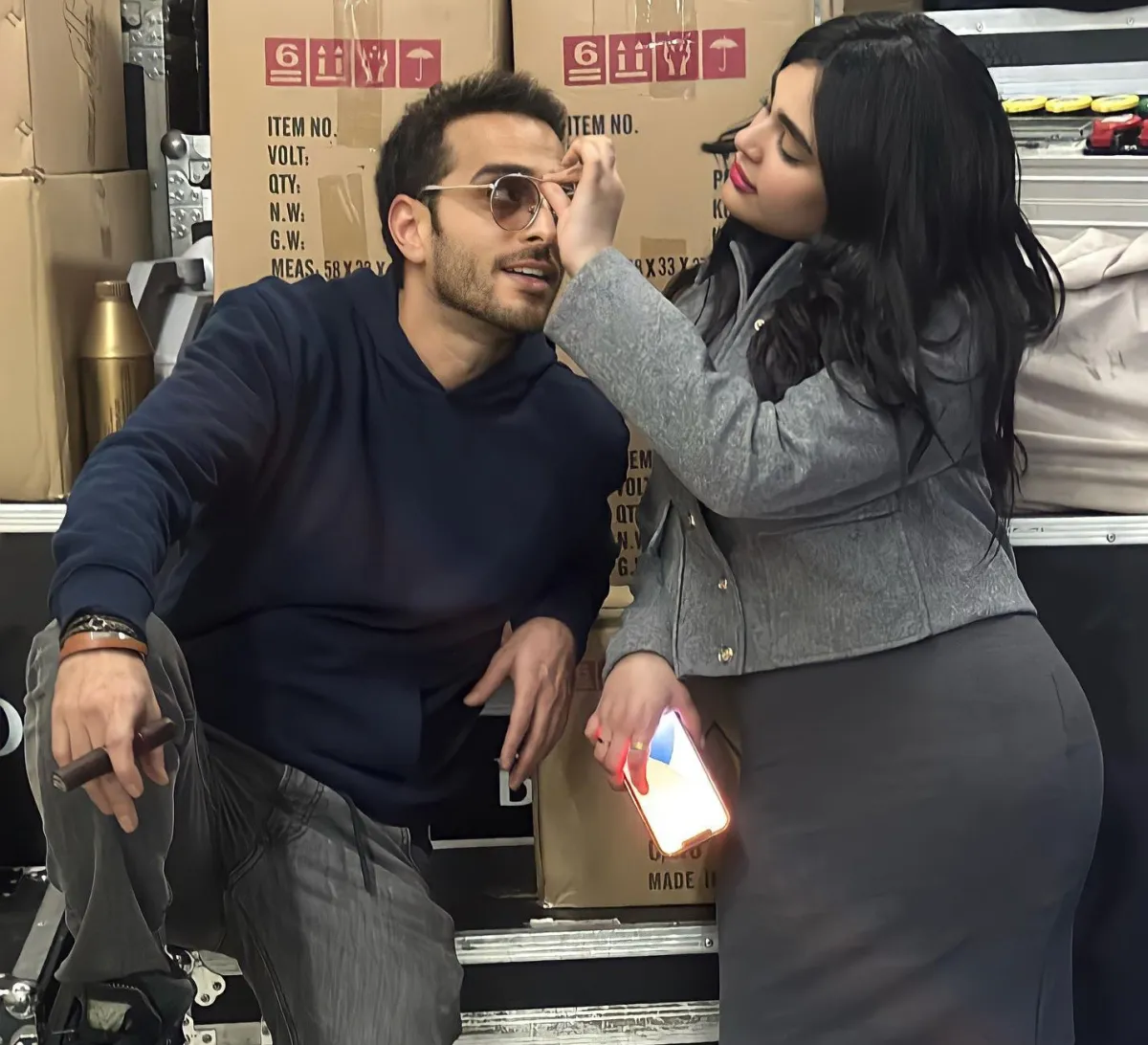 ليالي دهراب وأحمد النجار الصورة من حسابه على  الانستغرام