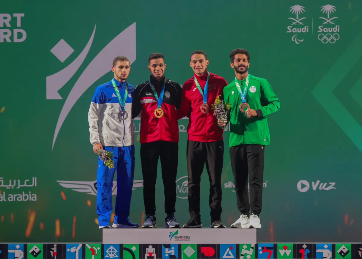 السعودية تتوج بأول ميداليتين في الألعاب العالمية القتالية - الصورة من حساب اللجنة الأولمبية والبارالمبية السعودية على إكس