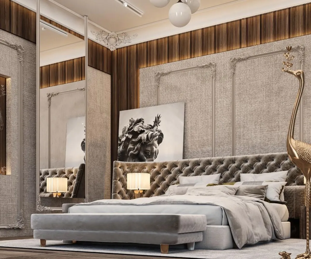 غرفة نوم مميزة في ديكوراتها