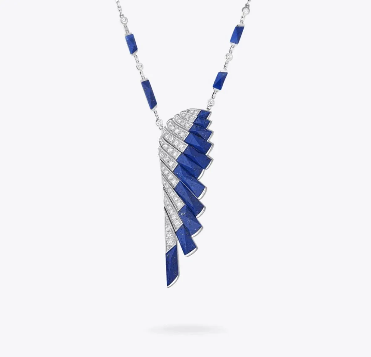 قلادة Wings Rising Lapis Lazuli and Diamond Slider من جرارد Garrard 