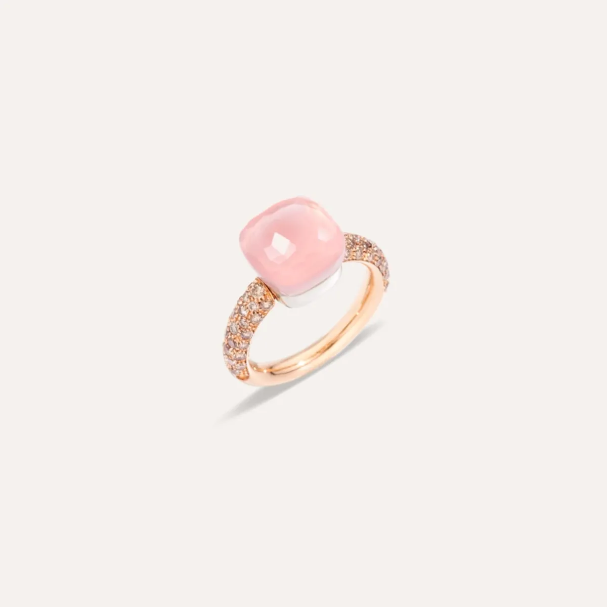 خاتم Rose Quartz Nudo Classic  من بوميلاتو Pomellato 