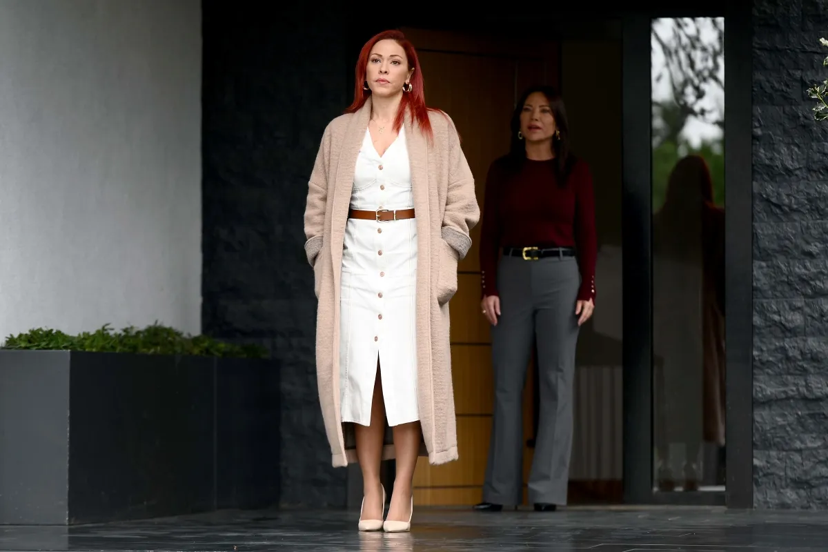 رولا بقسماتي  من كواليس الخائن -الصورة من المركز الاعلامي ل ام بي سي