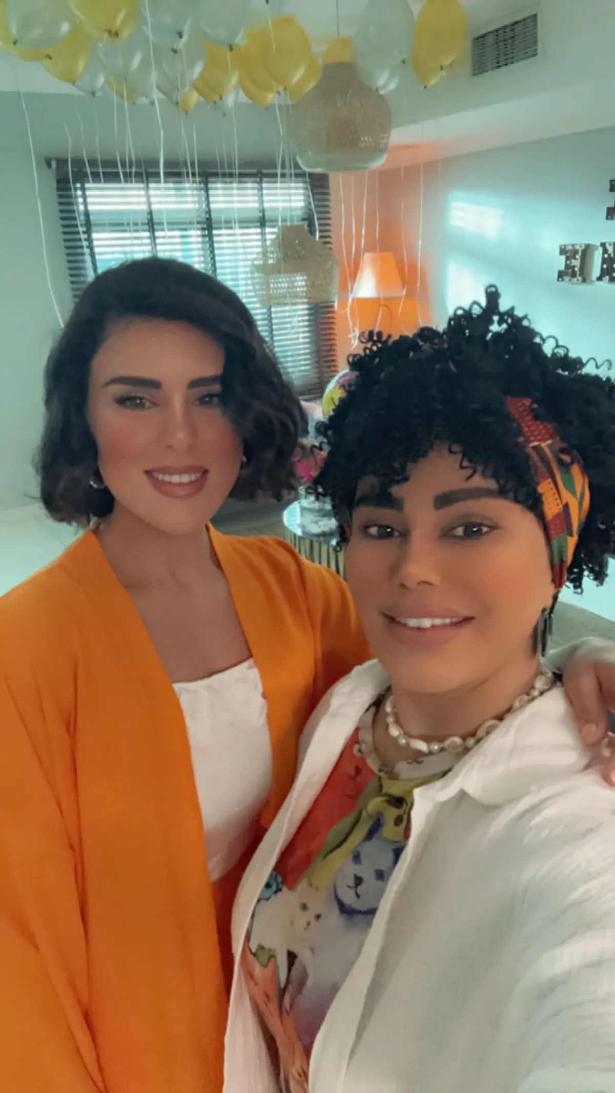 فاطمة الطباخ ونور الشيخ   بكواليس مسلسل نهاية فراق -الصورة من الفنانة