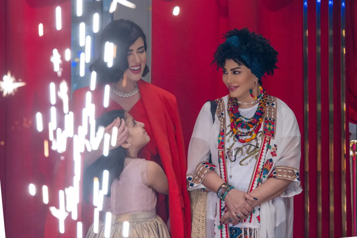 فاطمة الطباخ ونور الشيخ  من كواليس  مسلسل نهاية فراق -الصورة من الفنانة