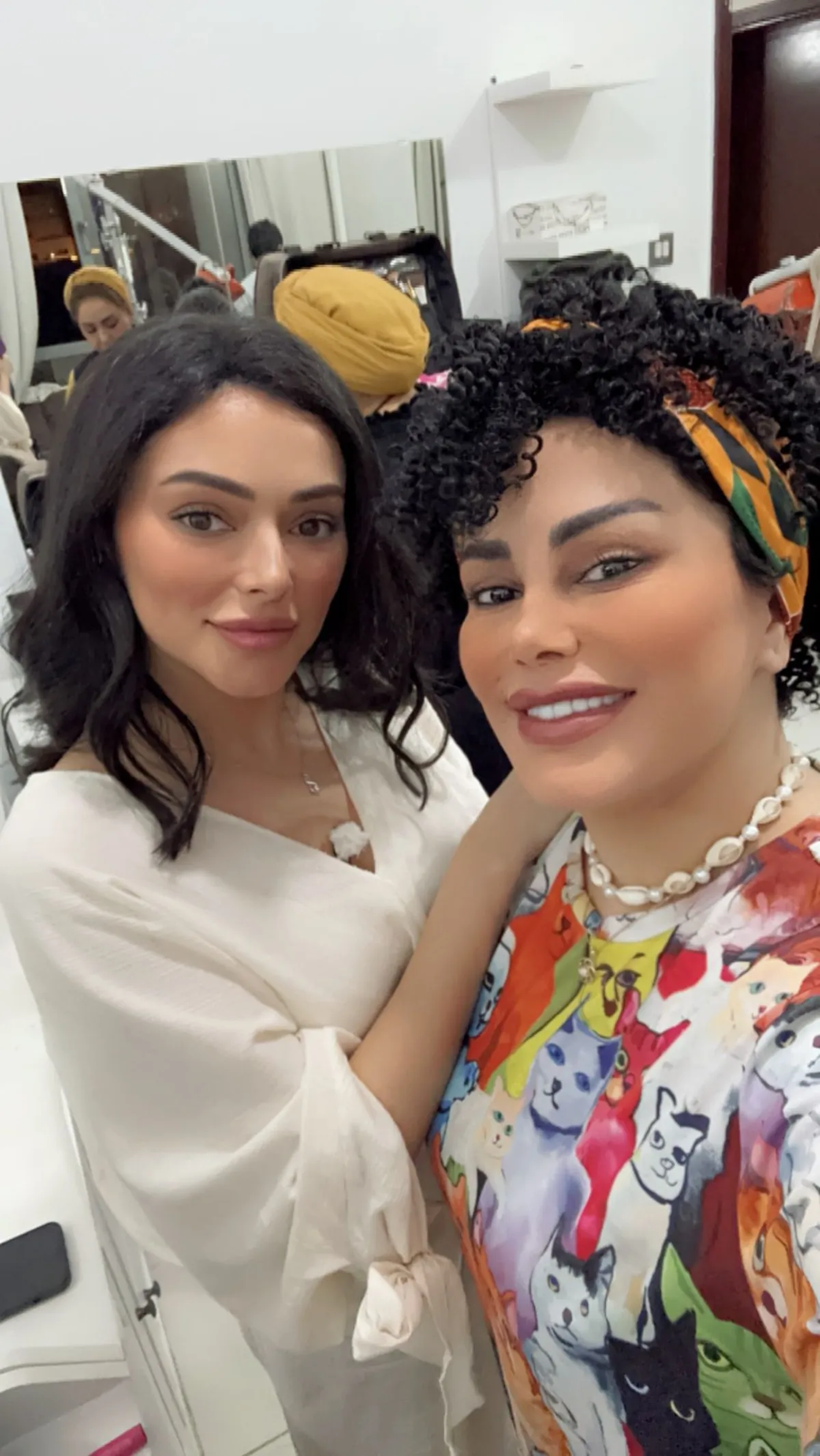 فاطمة الطباخ والمخرج حسين الحليبي من كواليس  مسلسل نهاية فراق -الصورة من الفنانة