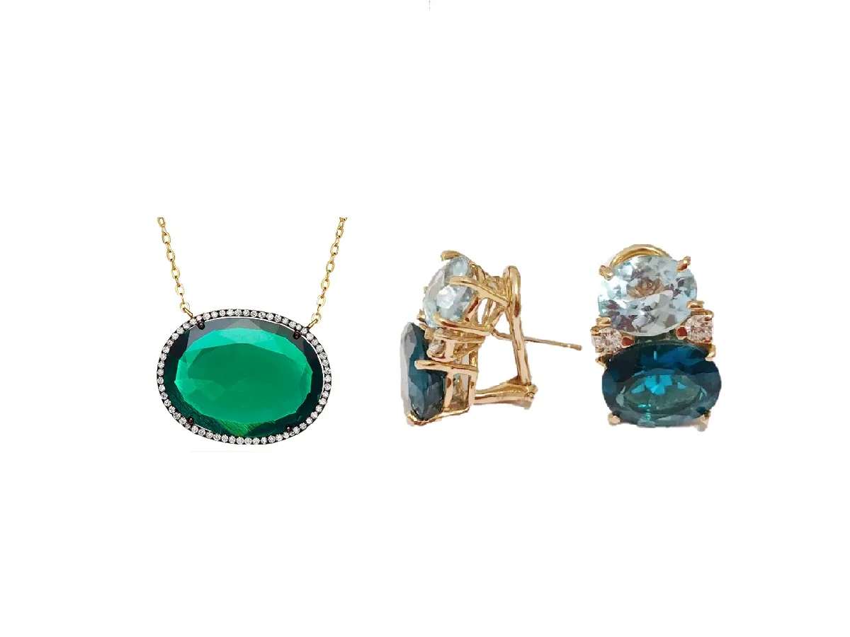 حجر الفرح والكرم.. موديلات مجوهرات مرصعة بالتوباز الأخضر