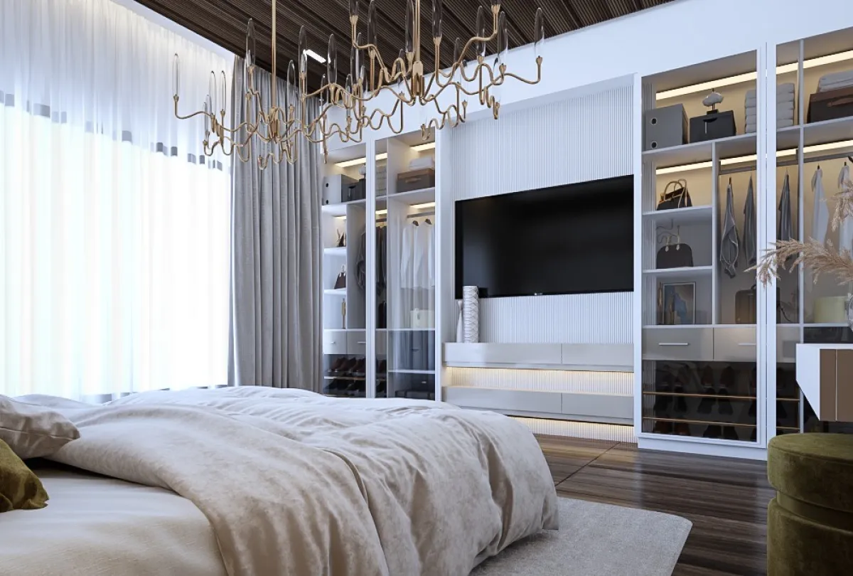 مساحة غرفة النوم وأسلوب الديكور فيها مؤثران في خيار الستائر لها