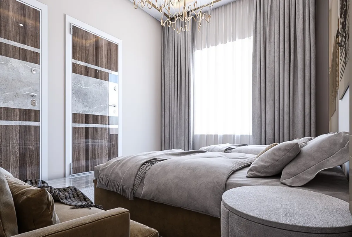 الستائر تتناغم مع ديكورات غرف النوم
