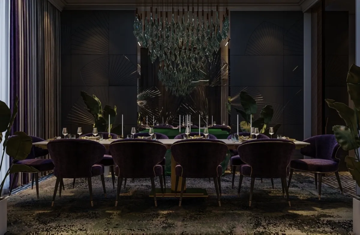 ديكورات مبهرة في غرفة الطعام