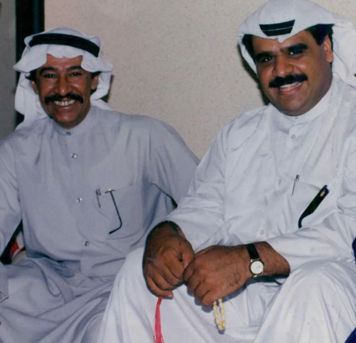 داود حسين والفنان الراحل عبد الكريم عبد القادر -الصورة من حسابه على الانستغرام