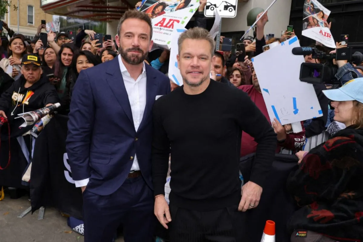 بن أفليك ومات دامون (Ben Affleck and Matt Damon). مصدر الصورة: Michael Loccisano/Getty Images for SXSW/AFP