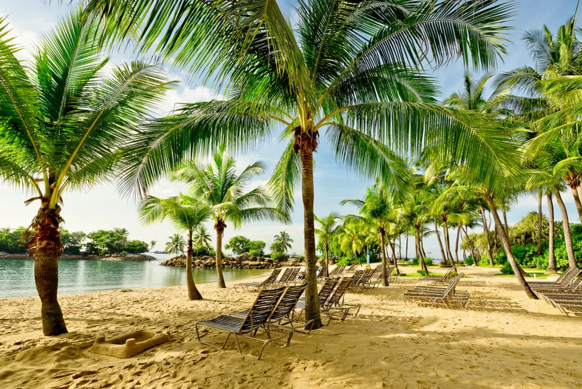 لقطة لأحد شواطئ سنتوسا (