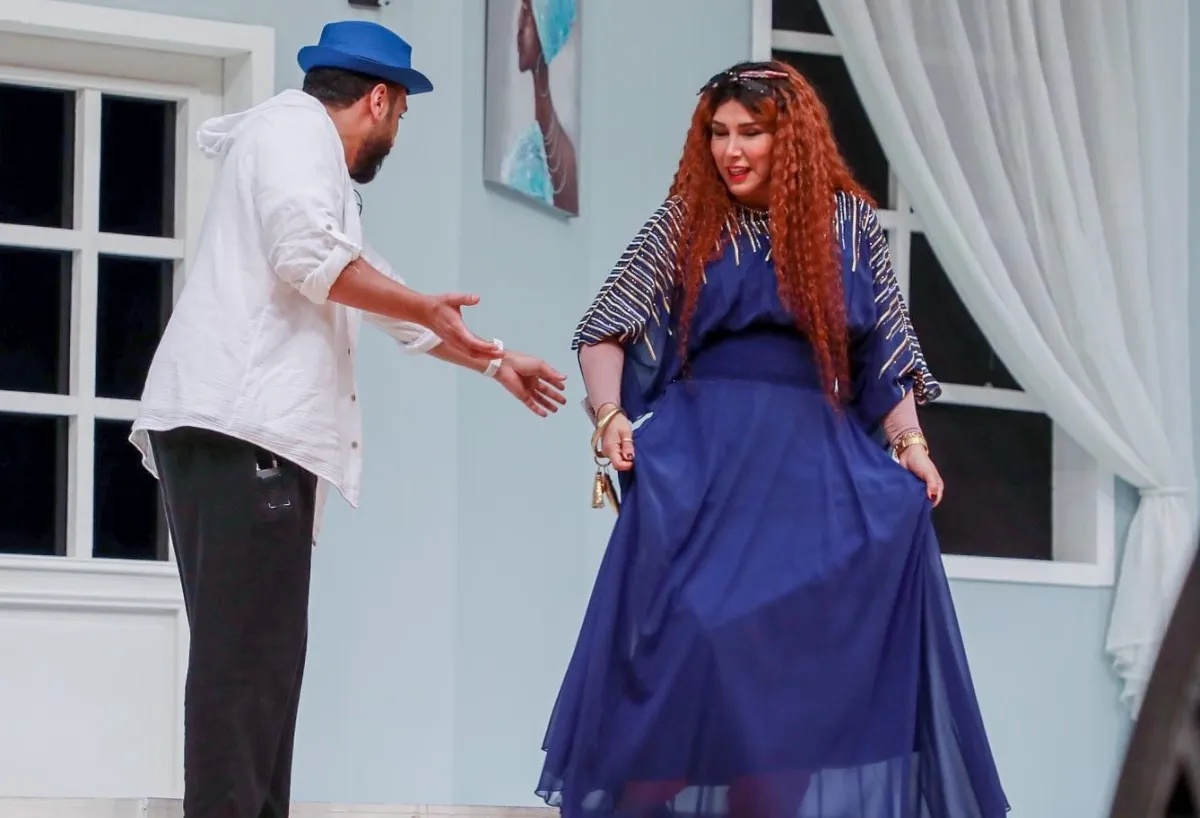 زهرة عرفات في احدى أعمالها المسرحية -الصورة من حسابها على الانستغرام