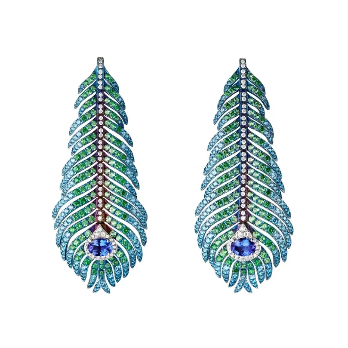 أقراط Plume de Paon من بوشرون Boucheron