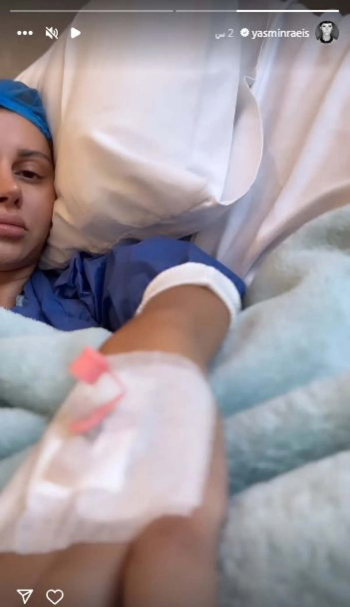 سكرين شوت من خاصية الـ " ستوري "  من حساب ياسمين رئيس على انستغرام 