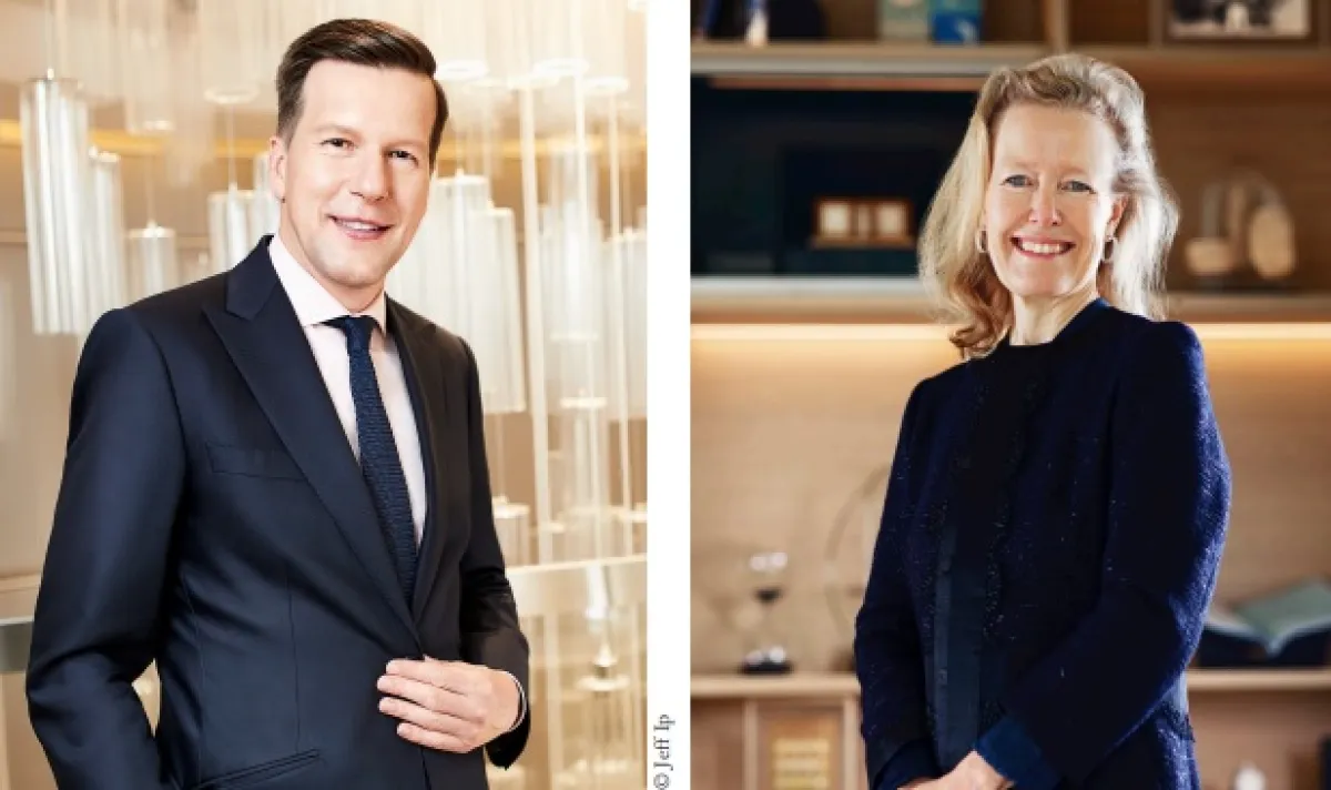 نيكولا لوشسينغر مدير مجموعة التراث وناتاشا فاسيلتشيكوف نائب مدير المجموعة في فان كليف أند آربلز- الصورة من أرشيف الدار