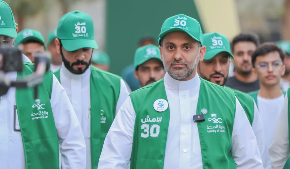 وزير الصحة الأستاذ فهد بن عبد الرحمن الجلاجل أثناء المشاركة في  الفعالية - الصورة من العلاقات العامة لوزارة الصحة