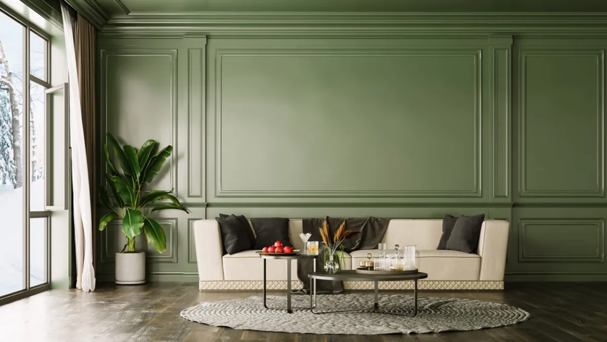 للأخضر الزيتوني مطرح في الديكور الداخلي 