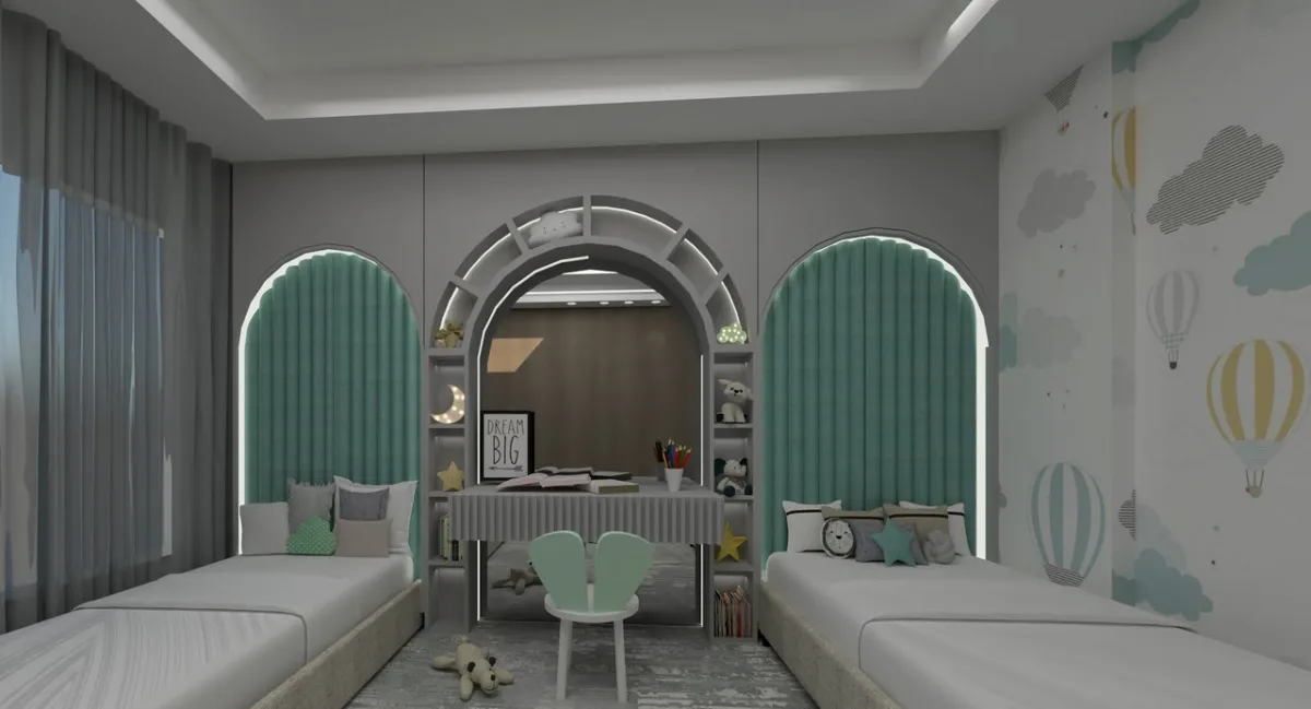 نموذج من غرفة نوم معاصرة لناحية الديكورات