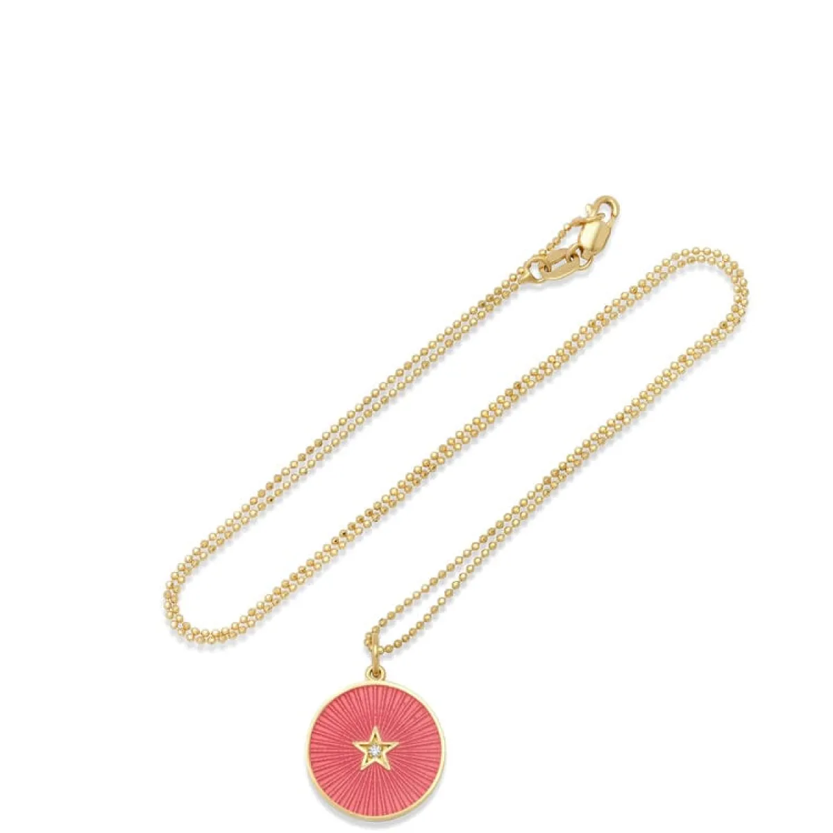 قلادةTEXTURED BUBBLEGUM PINK ENAMEL من أندريا فوهرمان Andrea Fohrman 