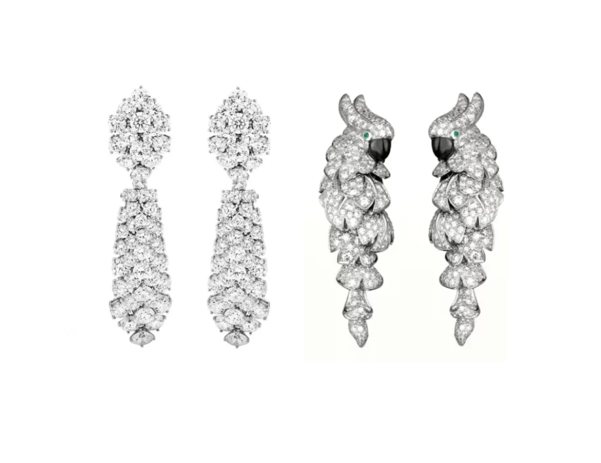 موديلات أقراط الماس كبيرة الحجم لإطلالة تلفت الأنظار