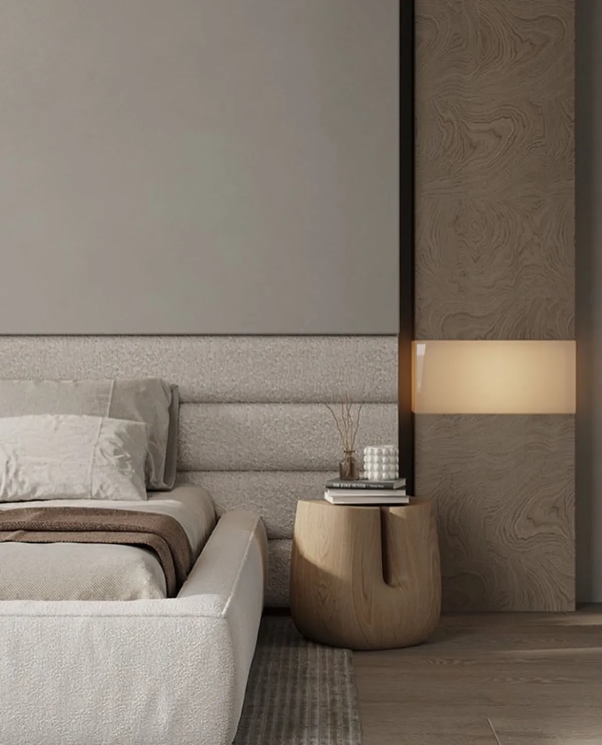 الإضاءة الجدارية في الصورة معدة، باستخدام الأكريليك