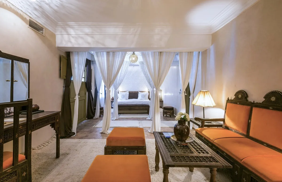 غرفة فخمة في فندق المها مراكش