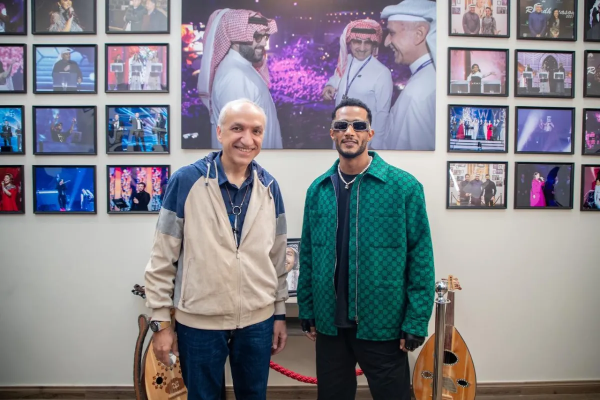 محمد رمضان وسالم الهندي -الصورة من المركز الاعلامي ل روتانا ميوزك