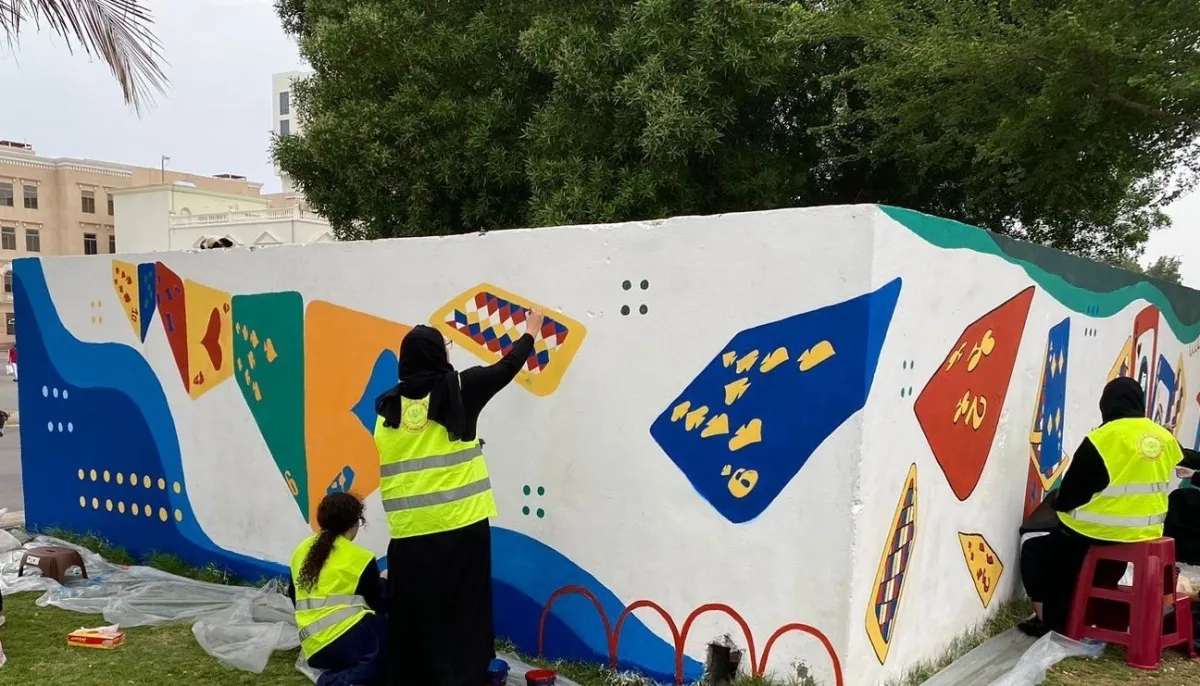 جدارية ممشى اليمامة