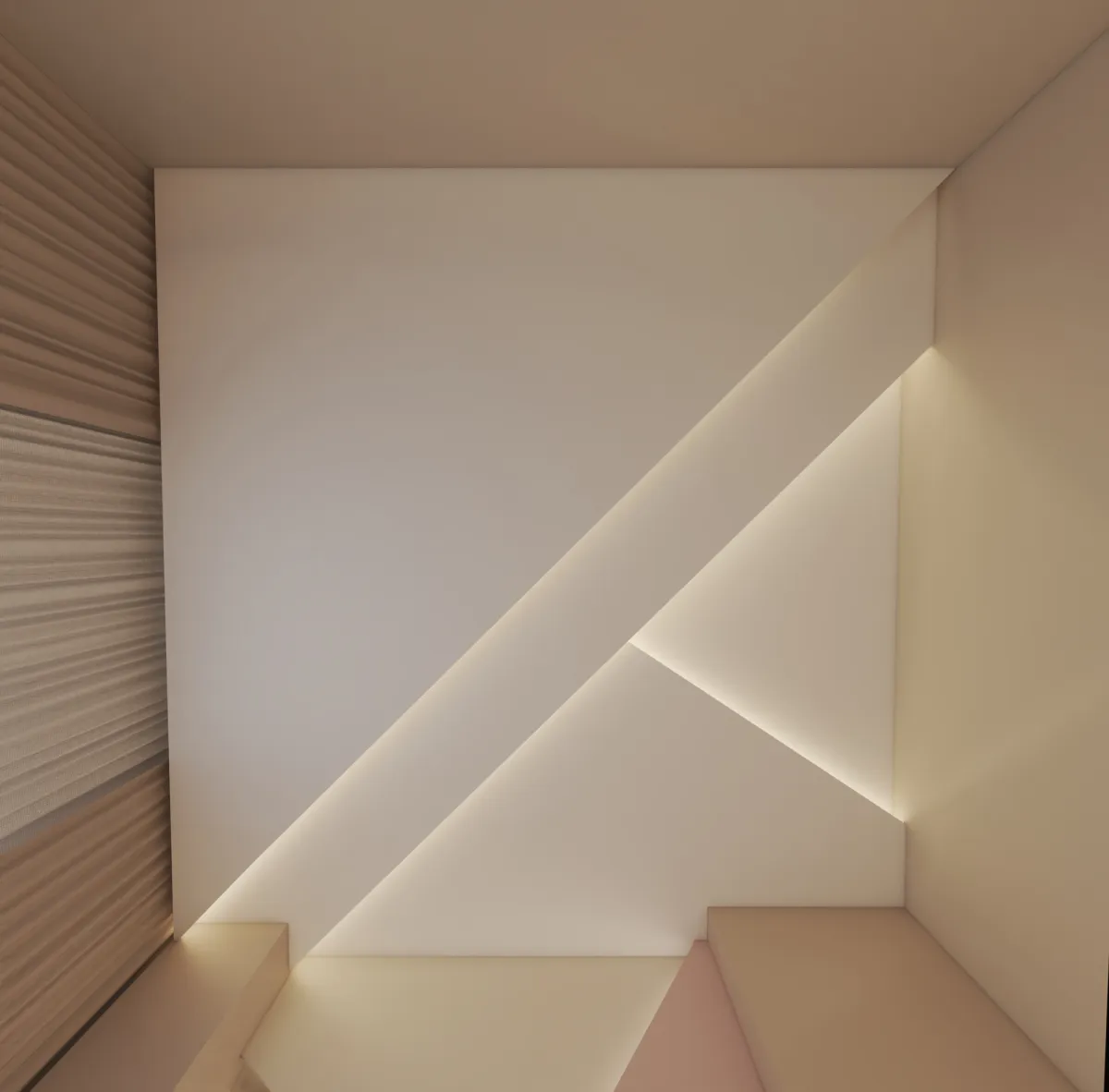 داخل السقف المنفذ من الجبس، يسهل تركيب أنواع الإنارة المتعددة 