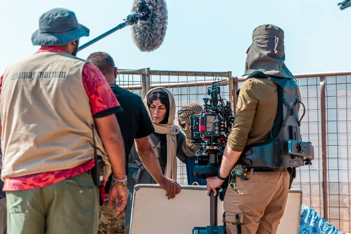 الفنانة الشيماء طيب من كواليس فيلم هجان - الصورة من المركز الإعلامي للفيلم