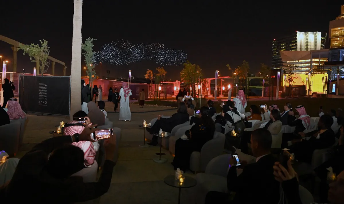 من العرض الافتتاحي بطائرات الدرون