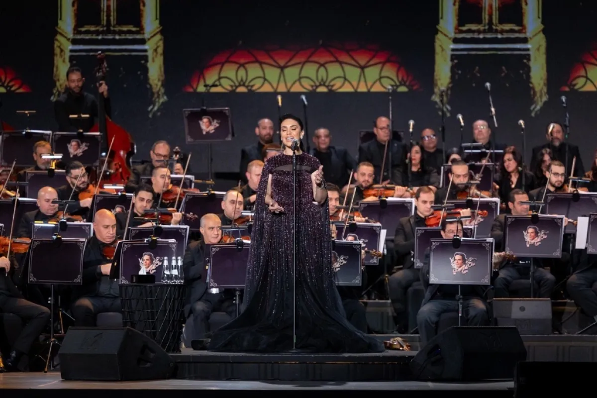 مي فاروق في حفل روائع بليغ حمدي في الرياض، الصورة من المركز الاعلامي للشركة المنظمة بنش مارك