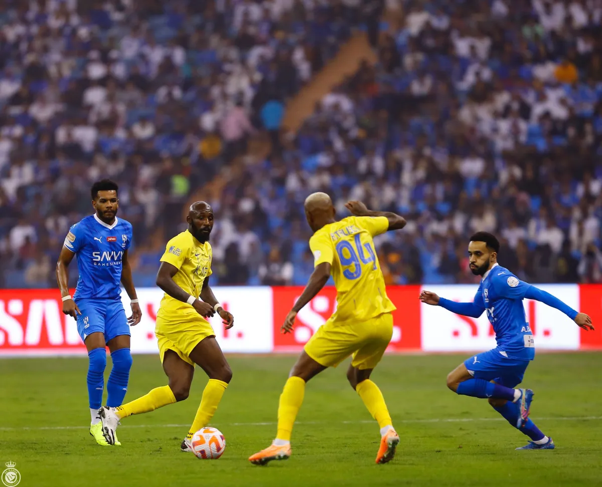لقطات من المباراة التي جمعت بين ديربي السعودي الهلال والنصر اليوم - الصورة من حساب النصر السعودي على إكس