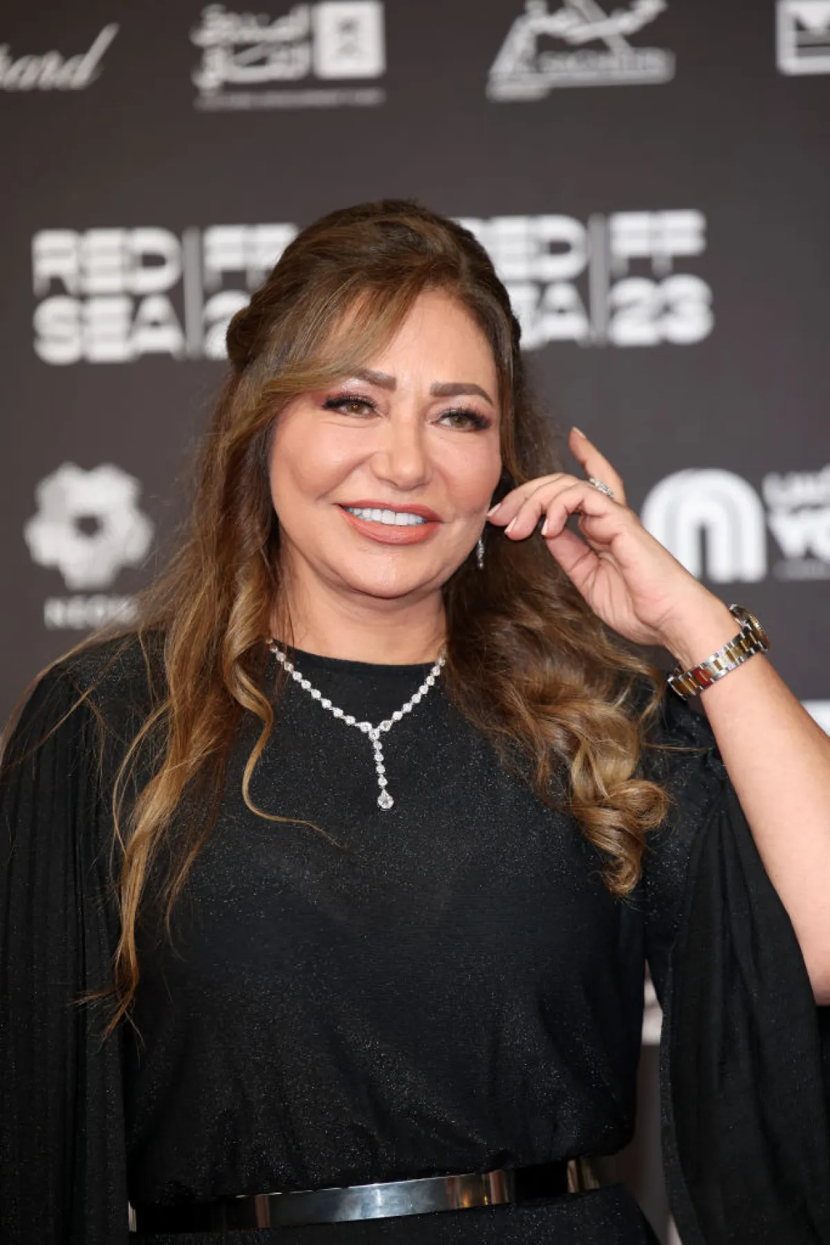 الفنانة المصرية ليلى علوي في افتتاح مهرجان البحر الأحمر السينمائي 2023 بجدة  مصدر الصورة (Daniele Venturelli/Getty Images for The Red Sea International Film Festival)