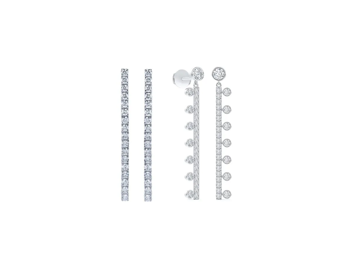 موديلات أقراط مستوحاة من مجوهرات التنس لإطلالات سهرات نهاية 2023