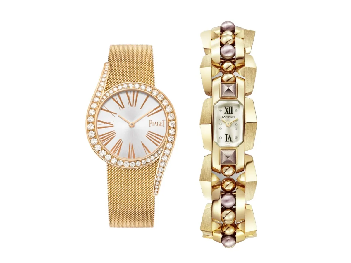 ساعات ذهب أصفر مرصوفة بالألماس.. تصاميم فاخرة لإطلالة تنبض بالحياة