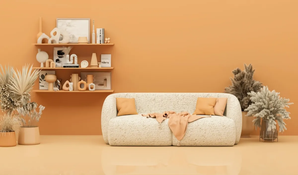 درجات عدة من اللون البرتقالي تحل في الديكور الداخلي