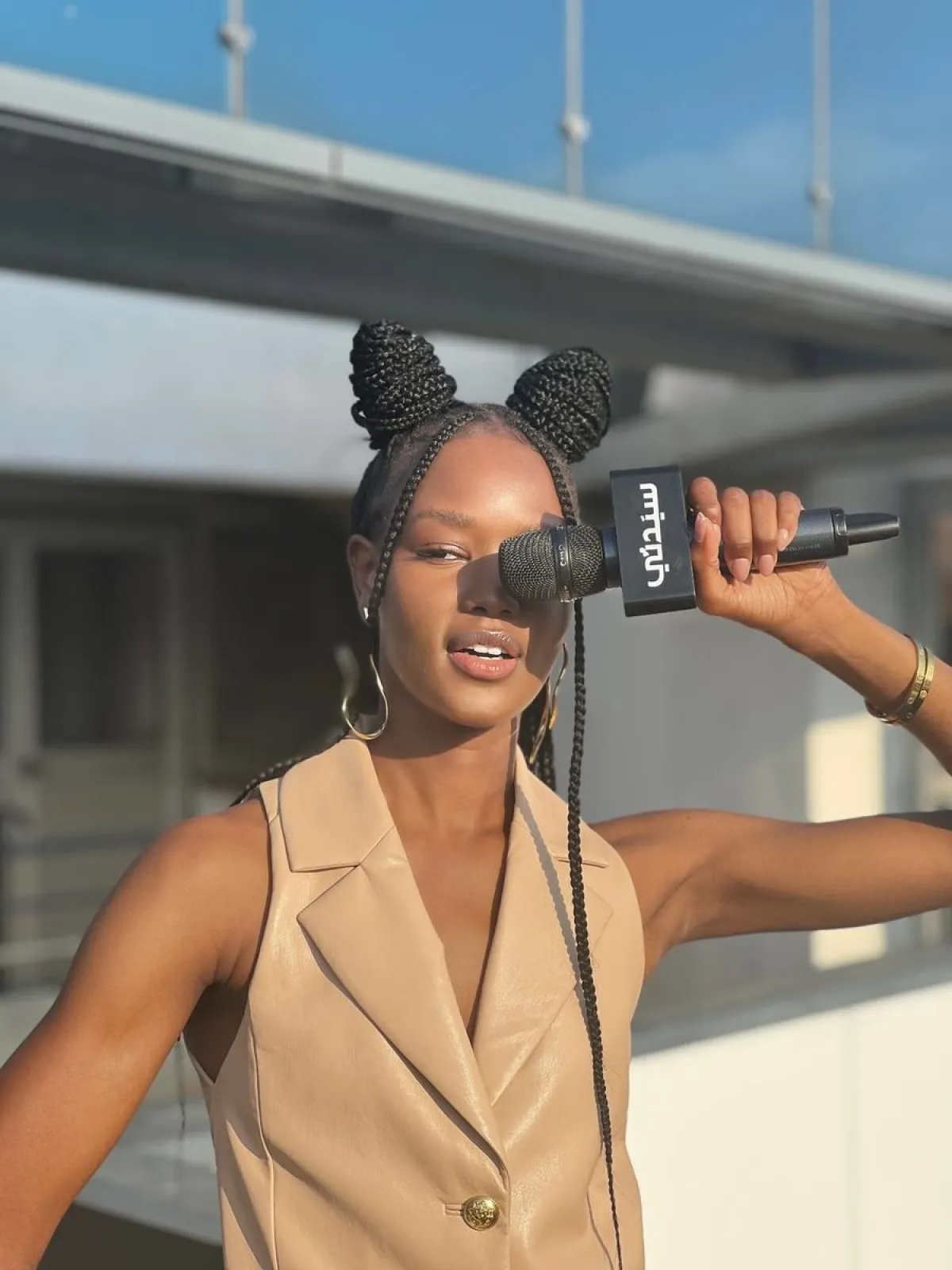 الممثلة الجنوب سودانية سيران رياك بيلة الفيلم- تصوير: يوسف بوهوش