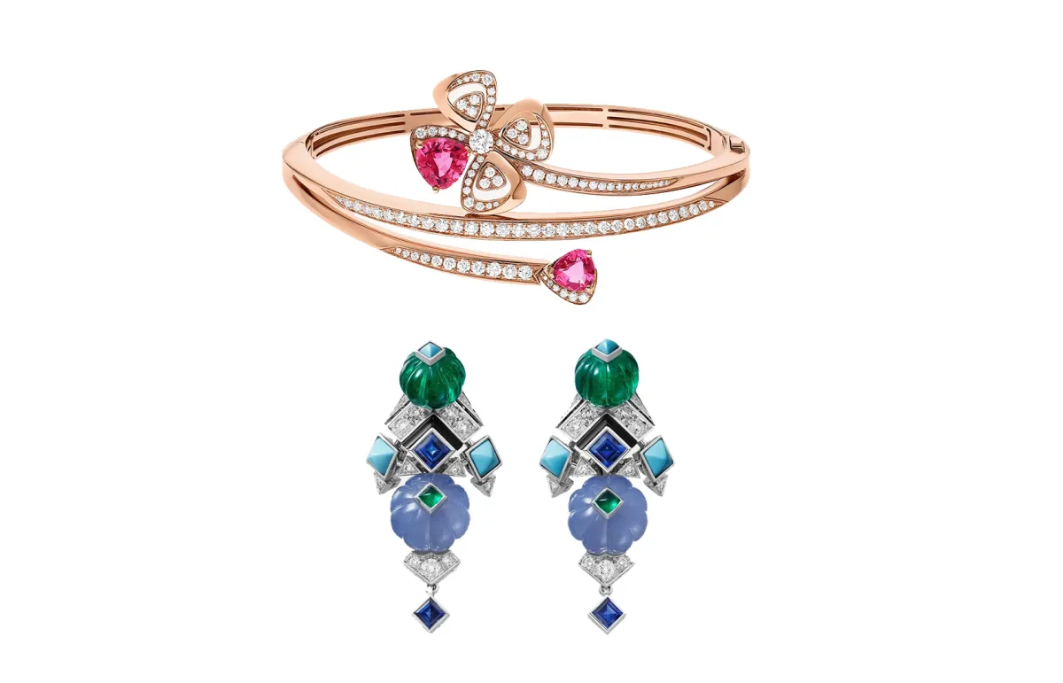 تزيني بمجوهرات مُرصعة بأحجار كريمة هندسية..تصاميم راقية تزيدكِ أناقة