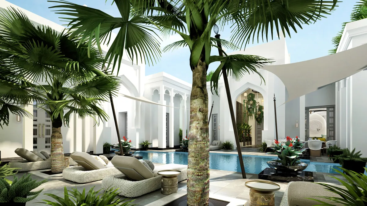 جمال الطبيعة في منتجع رافلز قصر العرين البحرين