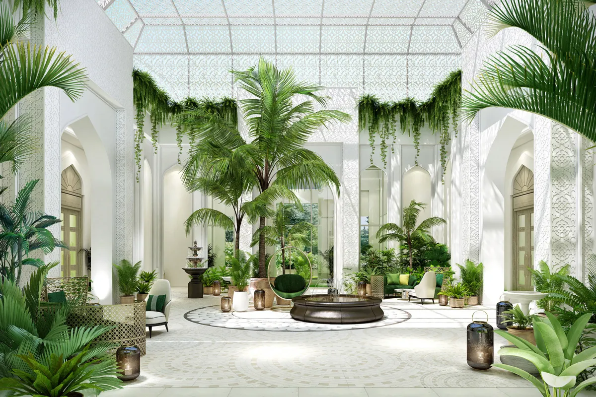 جمال الطبيعة في منتجع رافلز قصر العرين البحرين