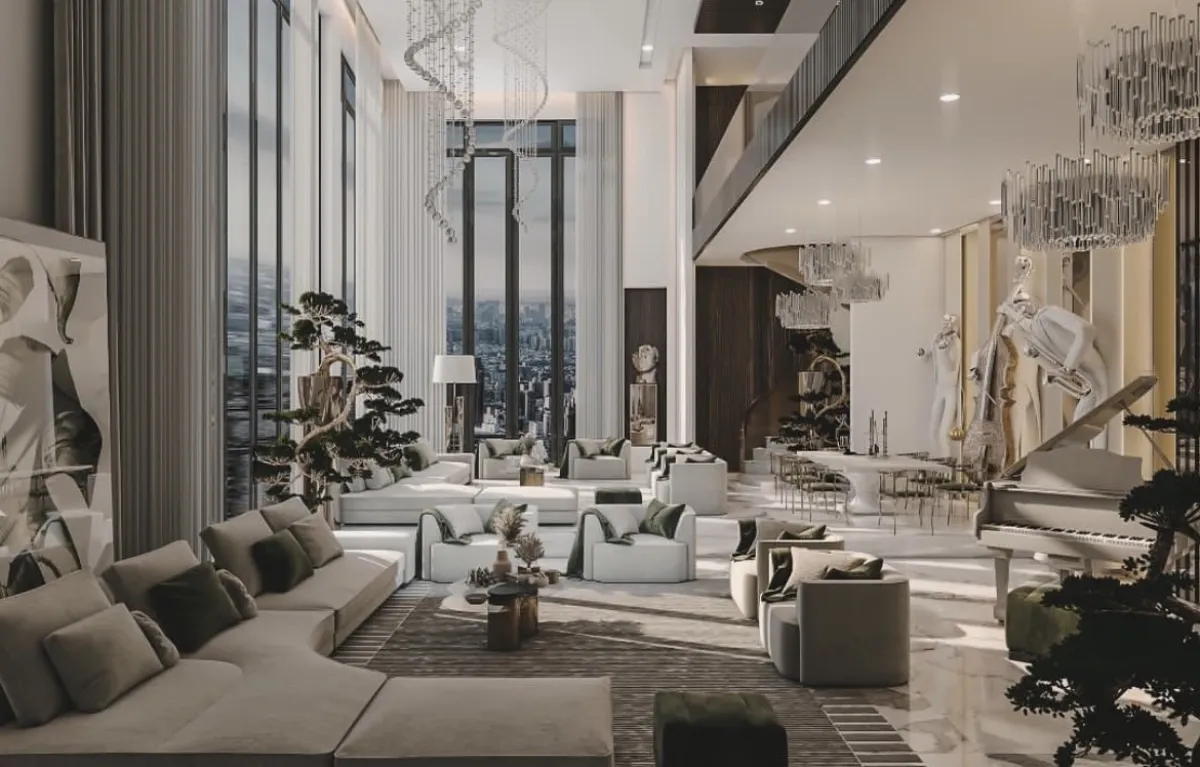 كنب في صالة الاستقبال