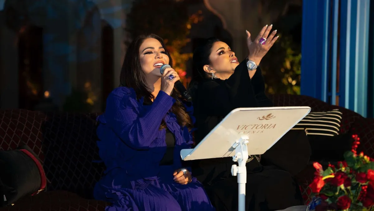 نوال الكويتية وهدى حكمي في يوم ميلاد أميرة محمد  -الصورة من الفنانة