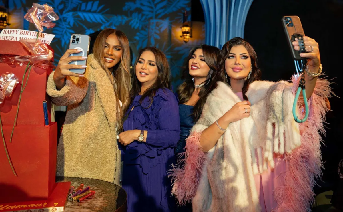 أميرة محمد ونوال الكويتية وهند وموضي الشمراني والهام الفضالة وهدى حكمي -الصورة من الفنانة