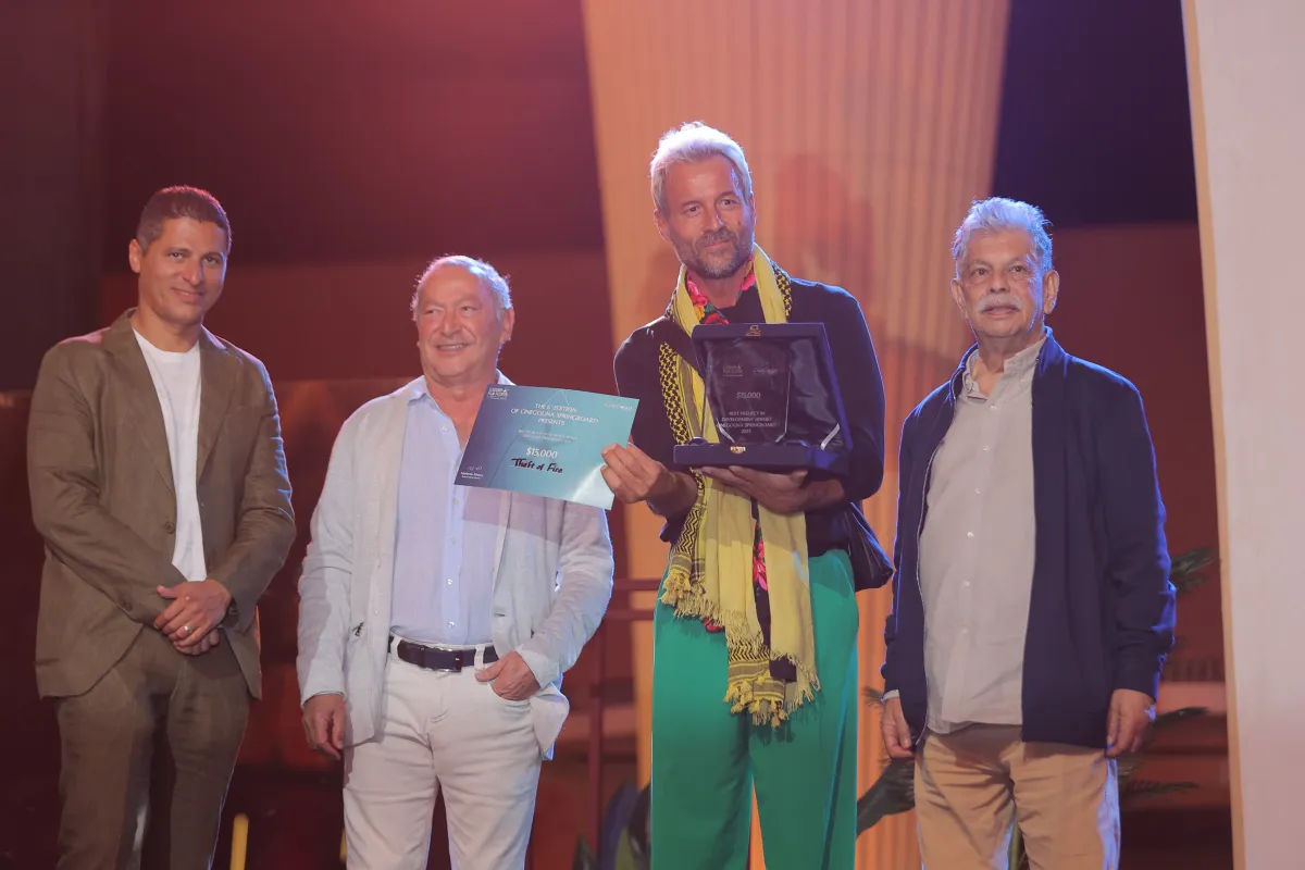 توزيع جوائز منصة الجونة السينمائية- الصورة من المركز الإعلامي لمهرجان الجونة السينمائي