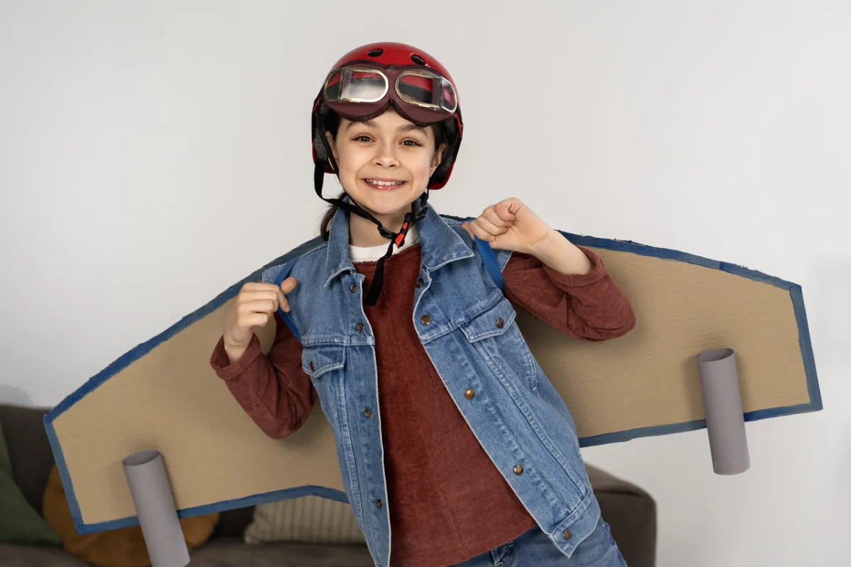 صورة الطفل الطيار