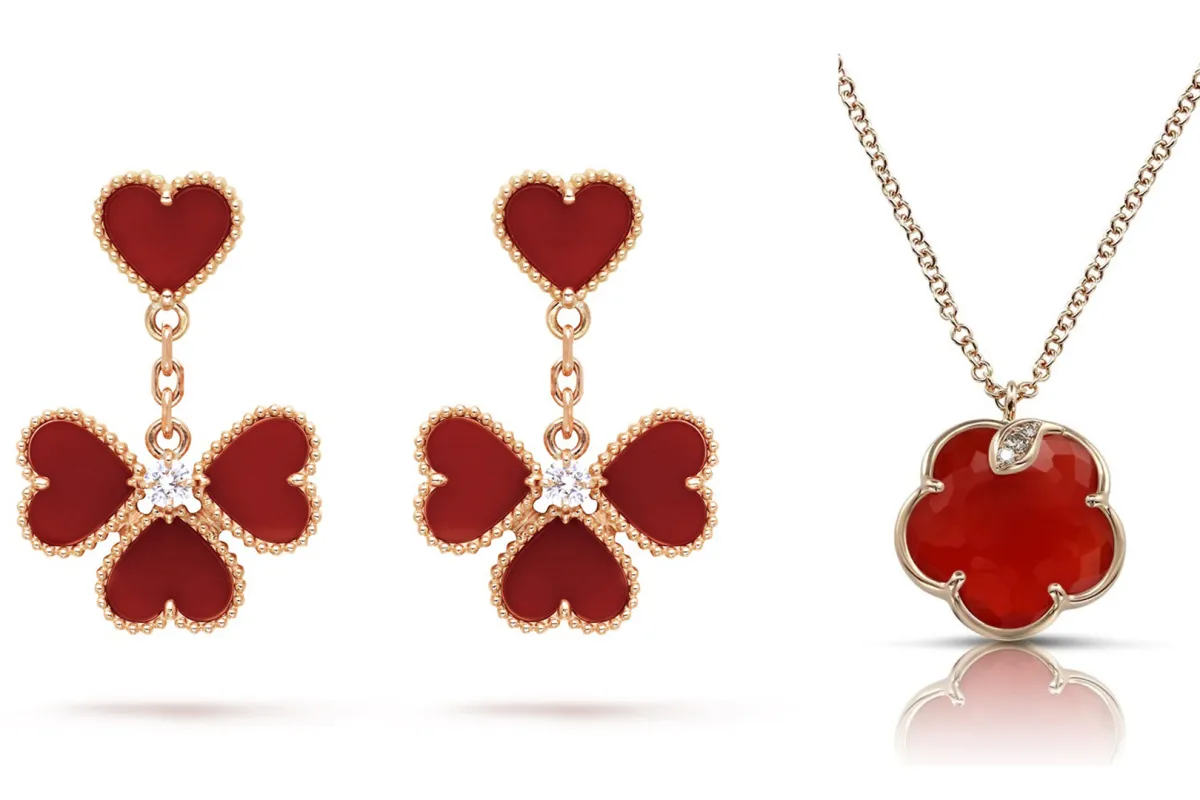 مجوهرات عصرية مُرصعة بالكارنيليان 